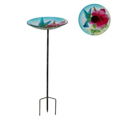 HD Designs Outdoors Dia Hummingbird Birdbath Stake