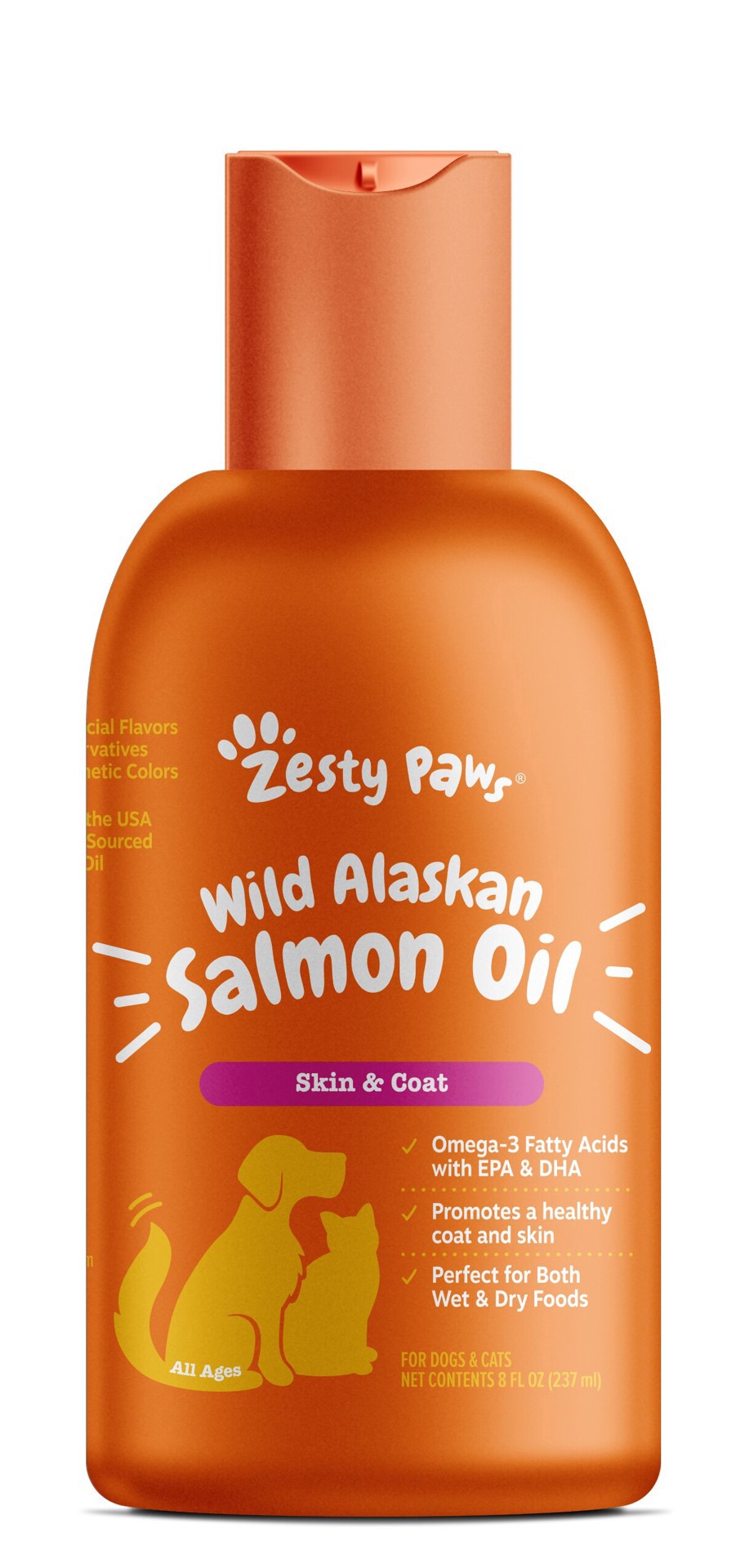 slide 1 of 1, Zesty Paws Wild Alaskan Salmon Oil, 8Oz, 8 oz
