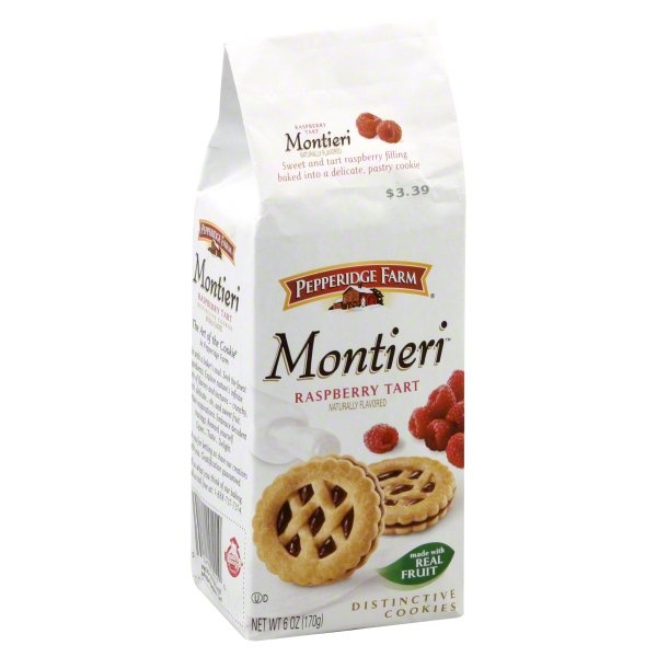 slide 1 of 1, Pepperidge Farm Distinctive Montieri Raspberry Tart Cookies, 6 oz