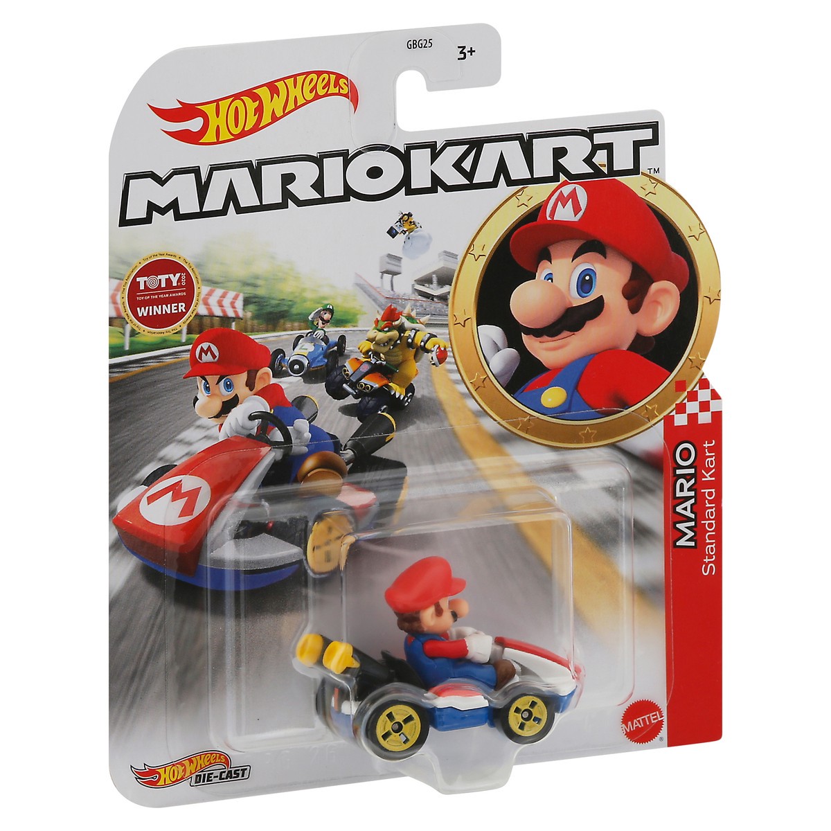 slide 2 of 9, Hot Wheels MarioKart Mario Standard Kart Die-Cast 1 ea, 1 ct