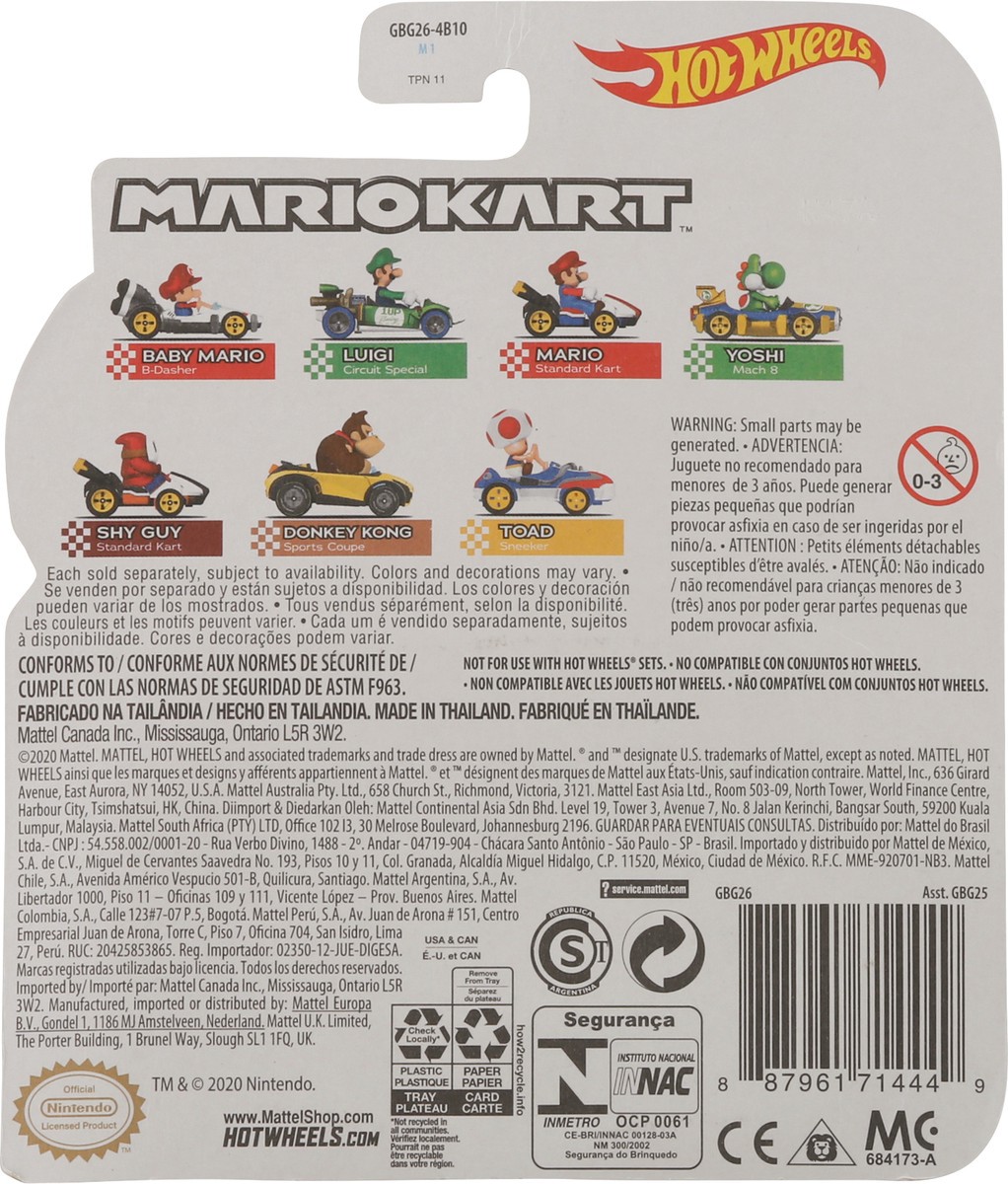 slide 5 of 9, Hot Wheels MarioKart Mario Standard Kart Die-Cast 1 ea, 1 ct