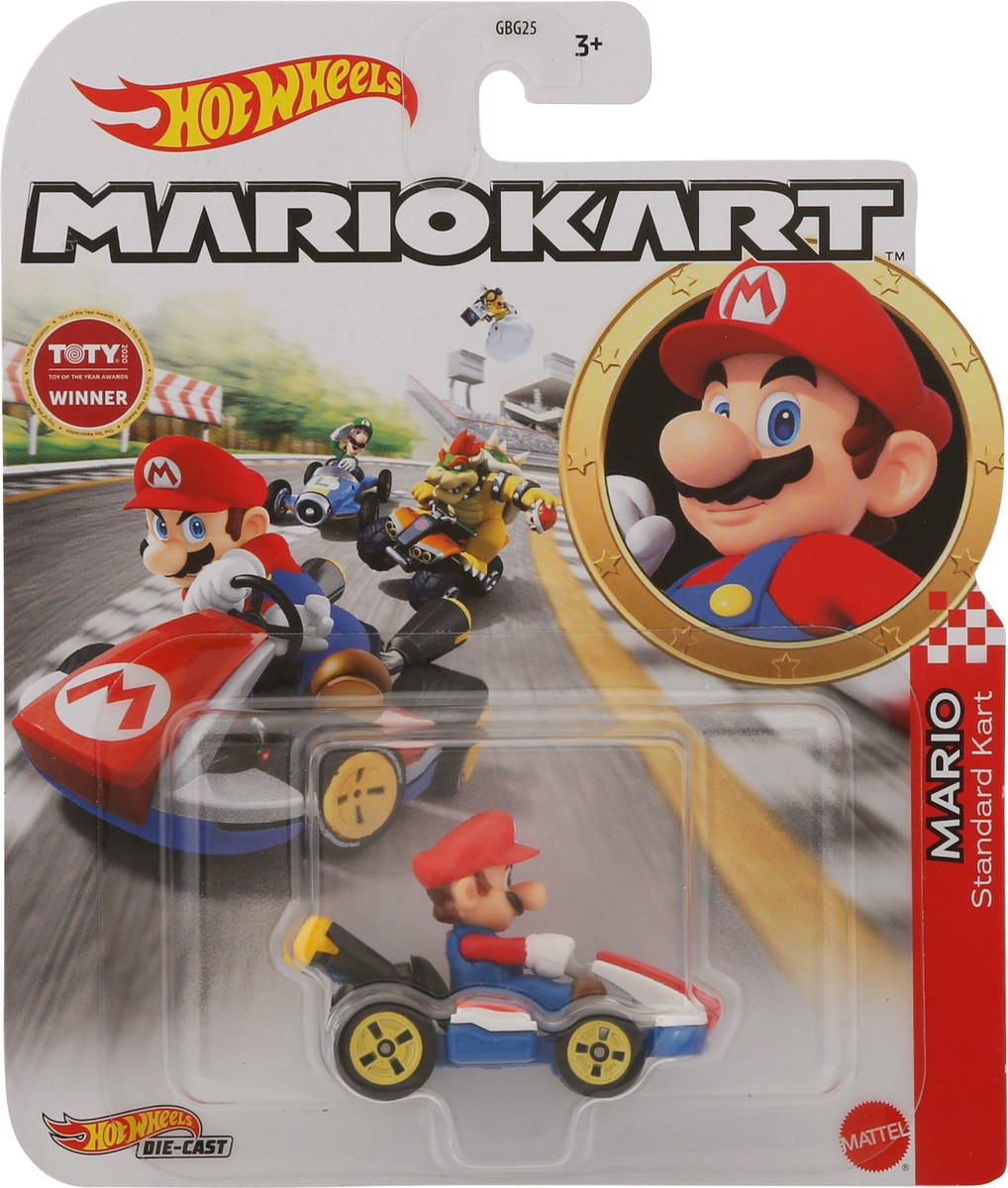 slide 6 of 9, Hot Wheels MarioKart Mario Standard Kart Die-Cast 1 ea, 1 ct