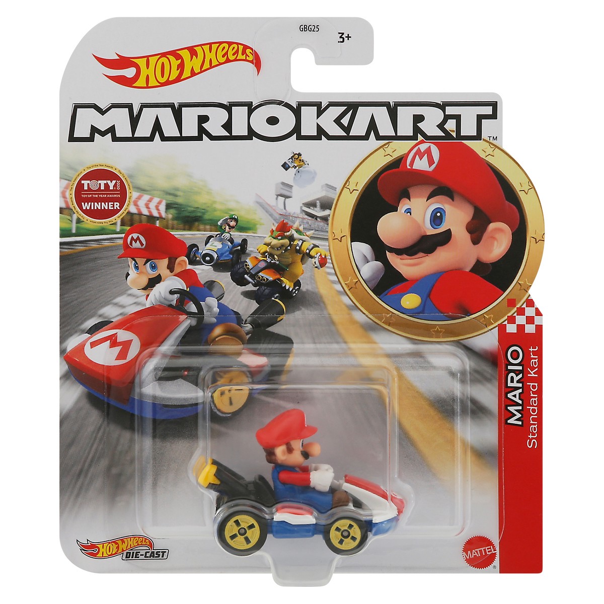 slide 1 of 9, Hot Wheels MarioKart Mario Standard Kart Die-Cast 1 ea, 1 ct