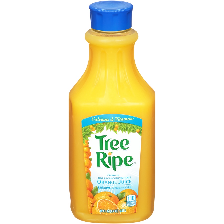 slide 1 of 8, Tree Ripe Oj Calcium, 52 oz