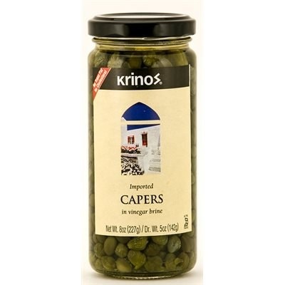 slide 1 of 1, Krinos Capers In Vinegar, 8 oz