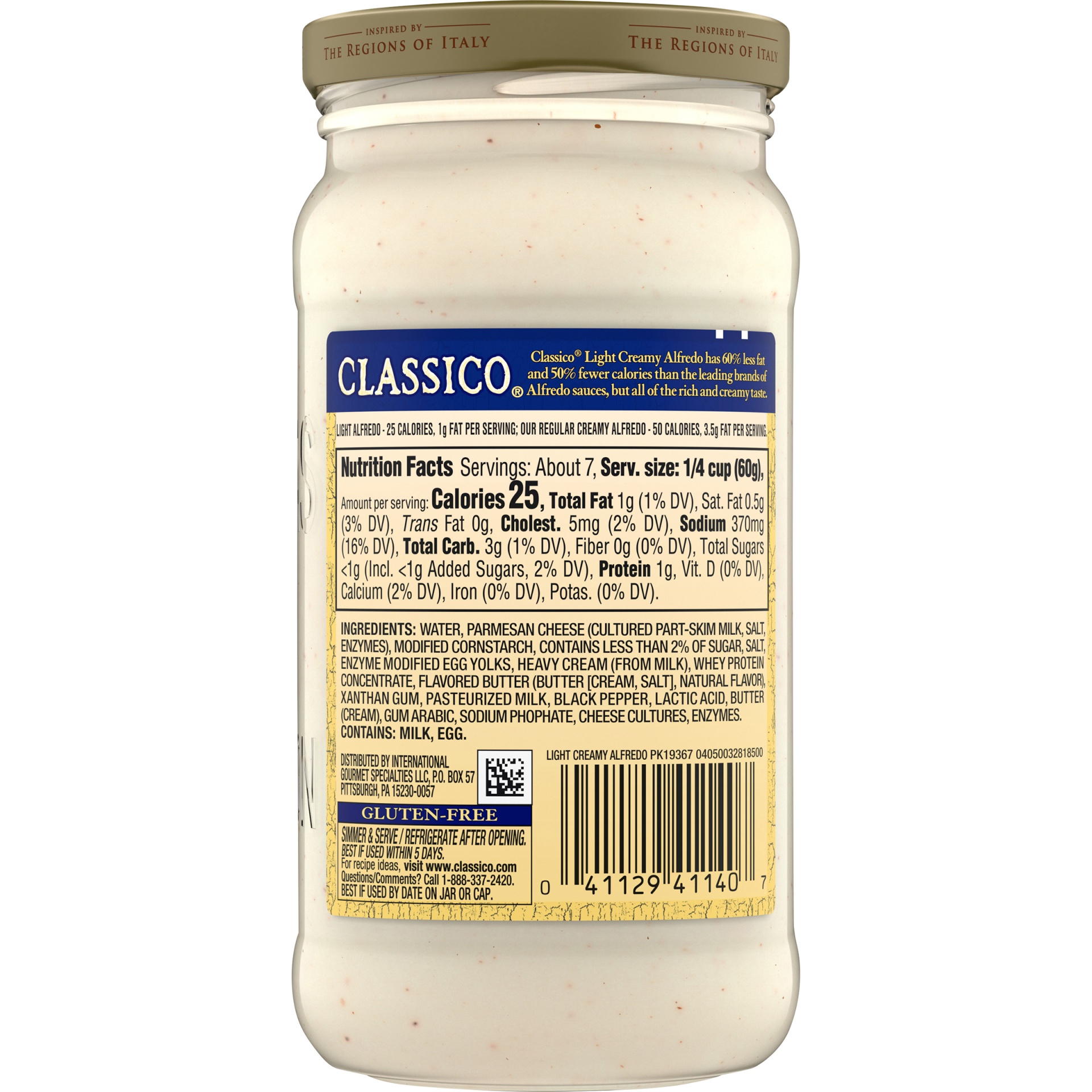 Classico Light Creamy Alfredo Pasta Sauce 15 oz Shipt
