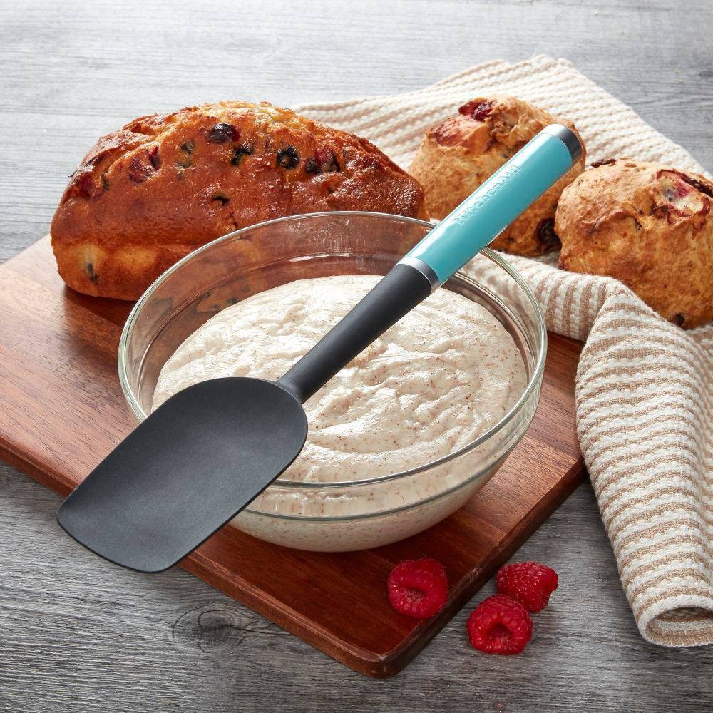 slide 4 of 4, KitchenAid Silicone Spoon Spatula, Aqua Sky, 1 ct