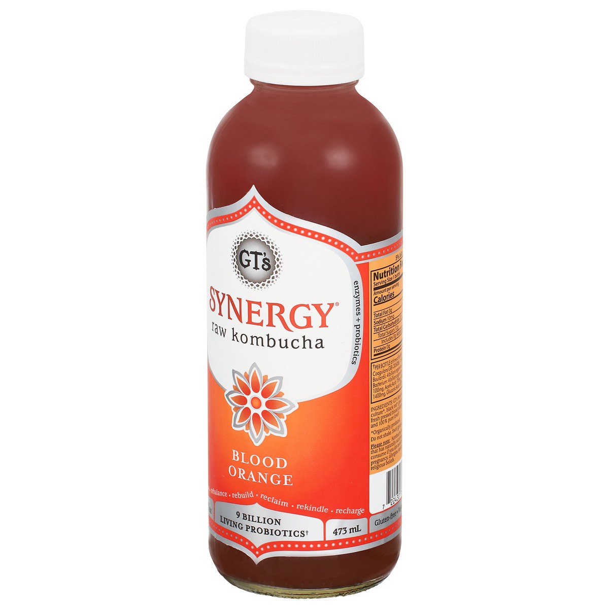 slide 4 of 9, GT's Kombucha Synergy Blood Orange - 16 fl oz, 16 fl oz