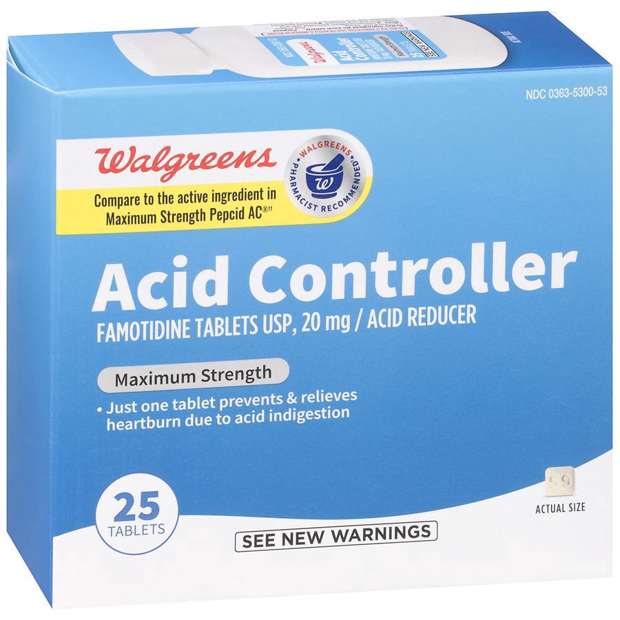 slide 3 of 5, Walgreens Acid Reducer Famotidine 20 mg, 25 ct