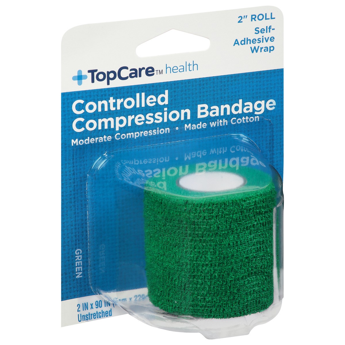 slide 7 of 9, TopCare Health Green Unstretched Controlled Compression Bandage 1 ea, 1 ct
