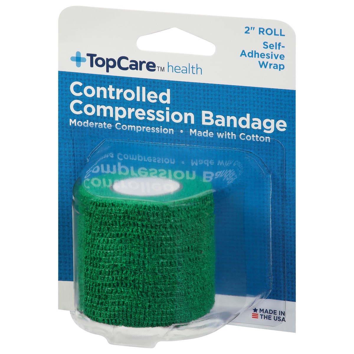 slide 6 of 9, TopCare Health Green Unstretched Controlled Compression Bandage 1 ea, 1 ct