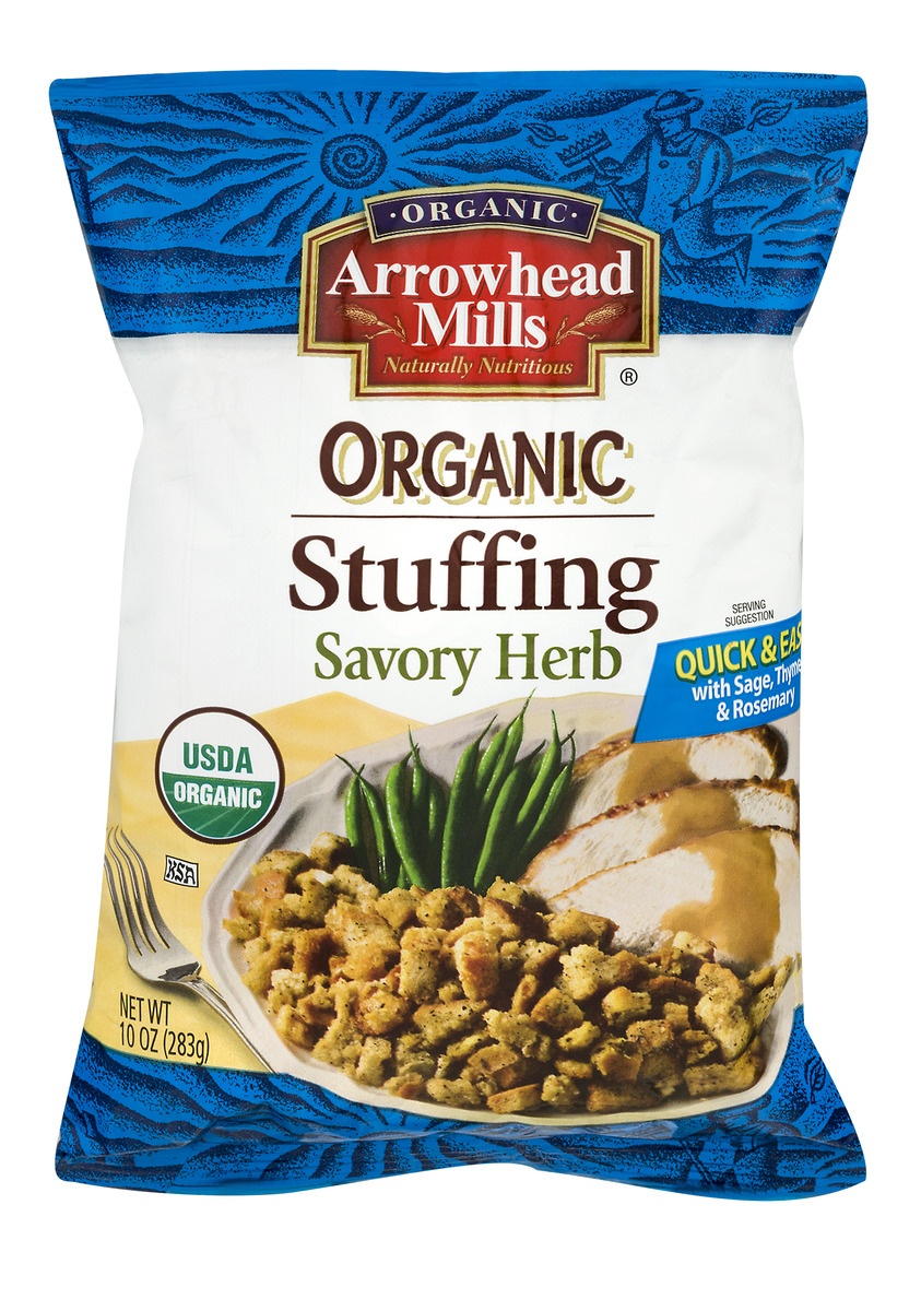 slide 1 of 1, Arrowhead Mills Organic Savory Herb Stuffing, 10 oz