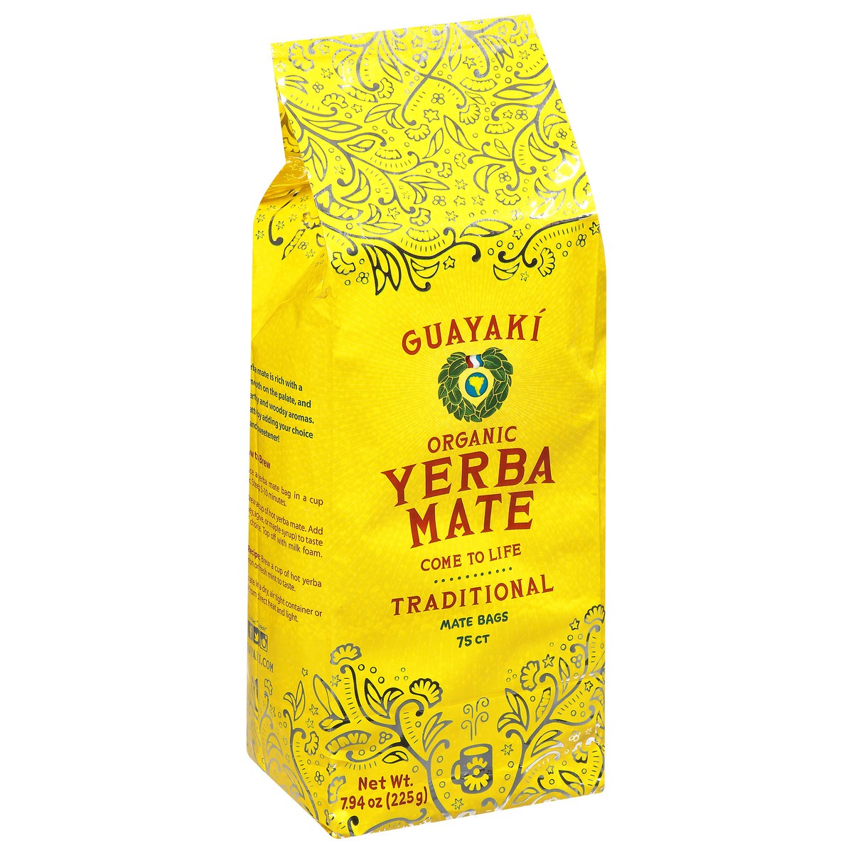 slide 6 of 9, Guayaki Organic Tea Yerba Mate Traditional Bag- 75 ct, 75 ct