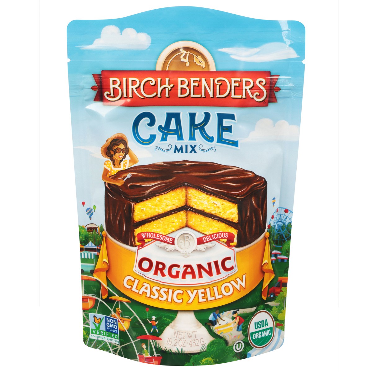 slide 1 of 14, Birch Benders Organic Classic Yellow Cake Mix, 15.2oz, 15.2 oz