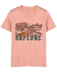 Carter's Carters Baby Explore Graphic Tee Peach 6M