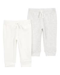 Carter's Baby 2-Pack Pull-On Pants - Ivory, 18M