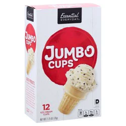 Essential Everyday Ee Jumbo Cup Cones 12 Count