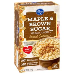 Kroger Maple & Brown Sugar Instant Oatmeal Packets
