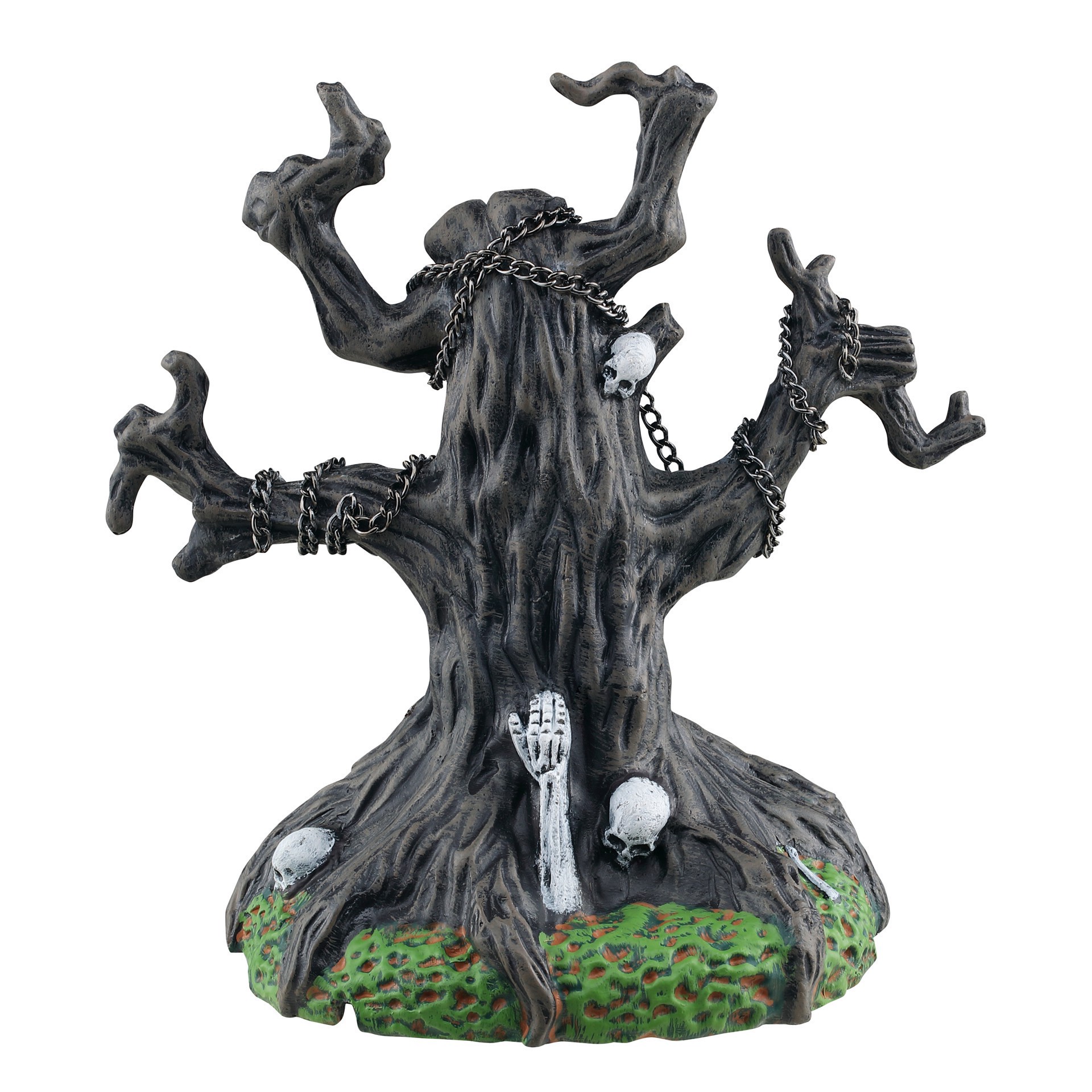slide 3 of 4, Lemax Spooky Town Chained Spooky Tree, 6 in x 4 in x 4 in