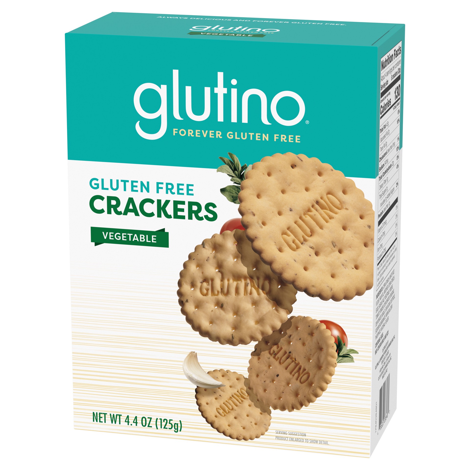 slide 3 of 5, Glutino Gluten Free Vegetable Crackers 4.4 oz, 4.4 oz
