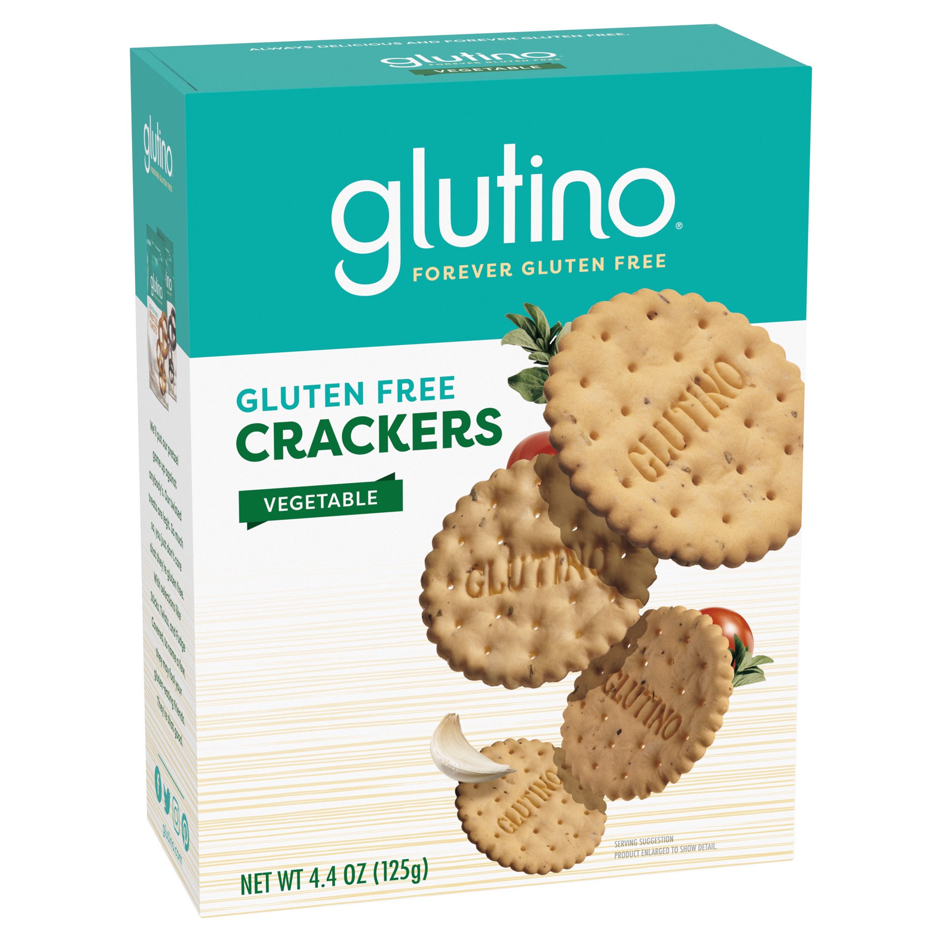 slide 4 of 5, Glutino Gluten Free Vegetable Crackers 4.4 oz, 4.4 oz