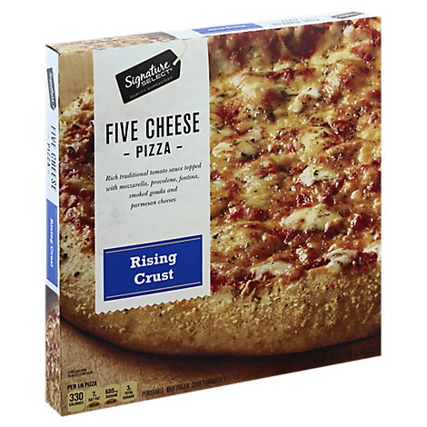 slide 1 of 1, Signature Select Pizza Rising Crust Five Cheese Frozen, 29 oz