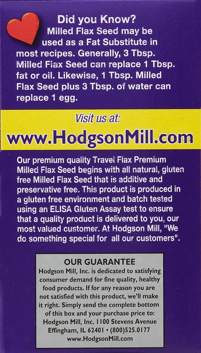 slide 3 of 4, Hodgson Mill Travel Flax Premium Milled Flax Seed Packets, 21 ct