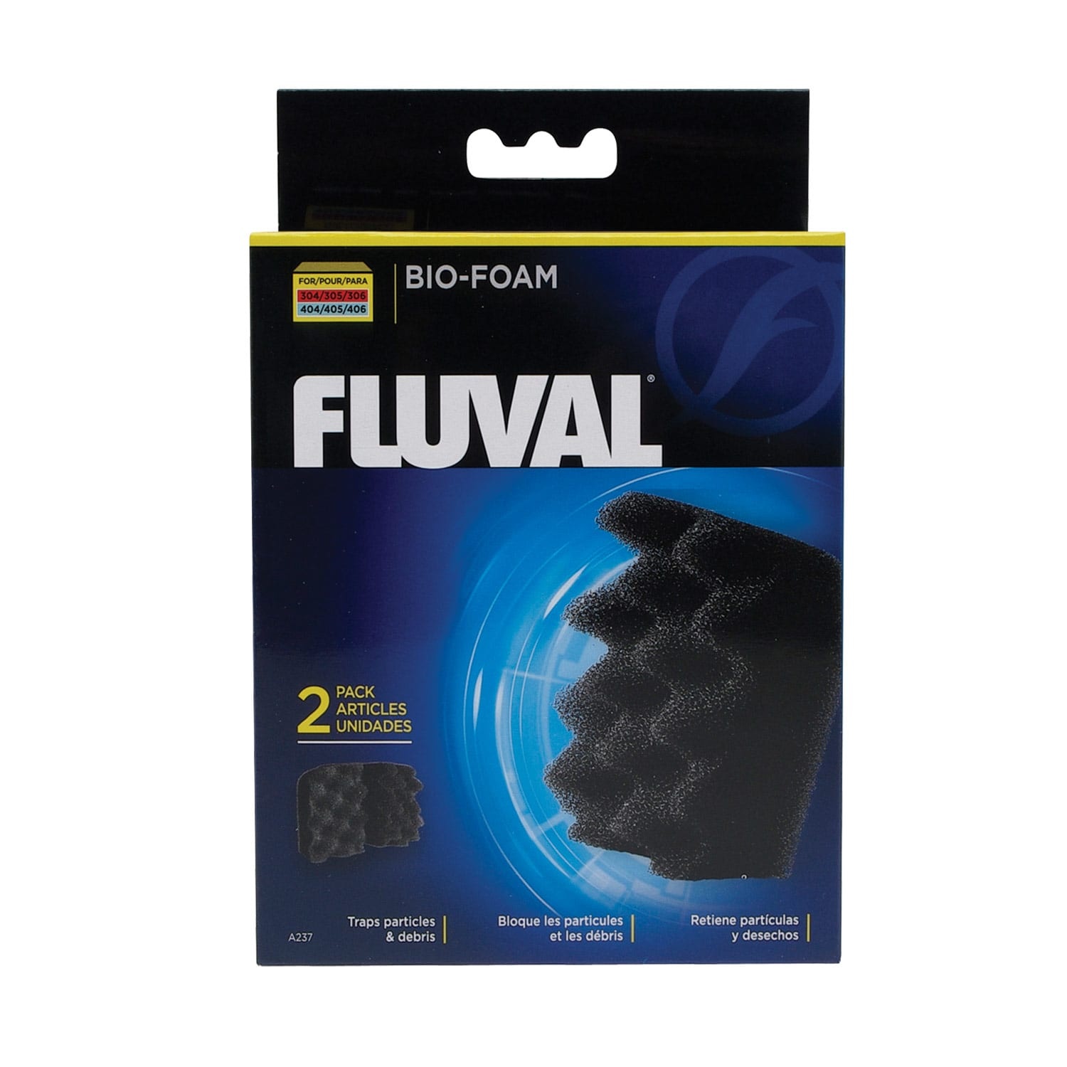 slide 1 of 1, Fluval Bio-Foam Inserts, for 304-306 & 404-406 Canister Filters, 1 ct