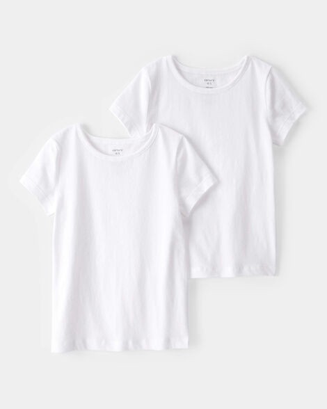 slide 1 of 2, Carter's Carters Girls 2-Pack Cotton Undershirts White 10-12, 1 ct