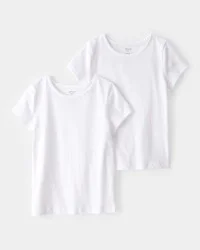 Carter's Carters Girls 2-Pack Cotton Undershirts White 10-12