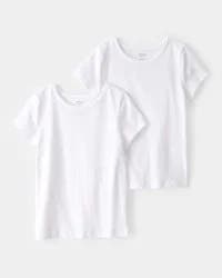 Carter's Carters Girls 2-Pack Cotton Undershirts White 10-12