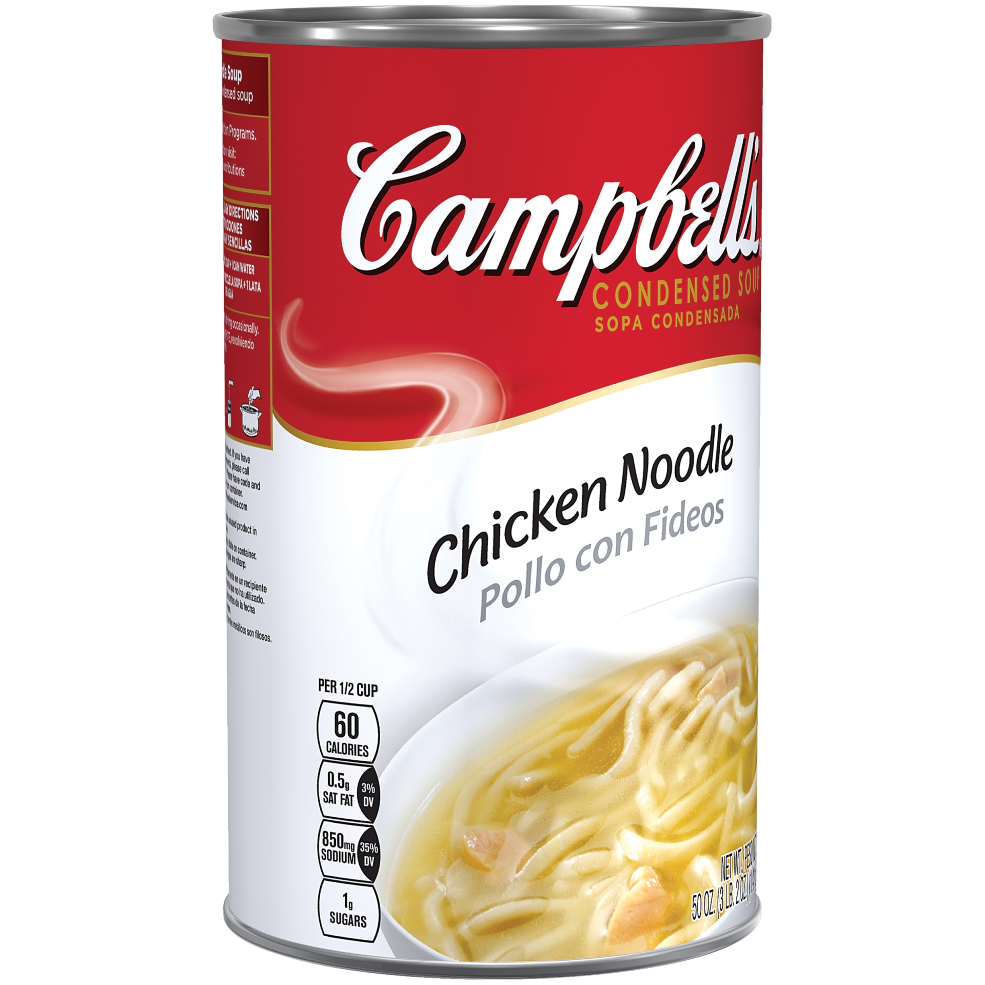 slide 1 of 1, Campbell's Chicken Noodle Condensed Soup, 50 oz