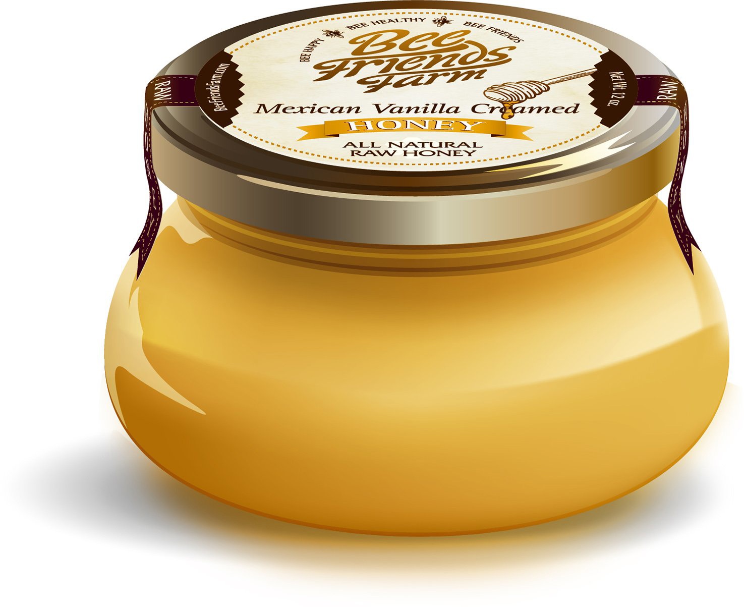 slide 1 of 1, Bee Friends Farm Mexican Vanilla Creamed Honey, 10.5 oz