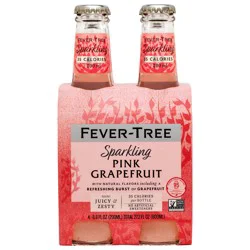 Fever-Tree Sparkling Pink Grapefruit Soda 4 - 6.8 fl oz Bottles