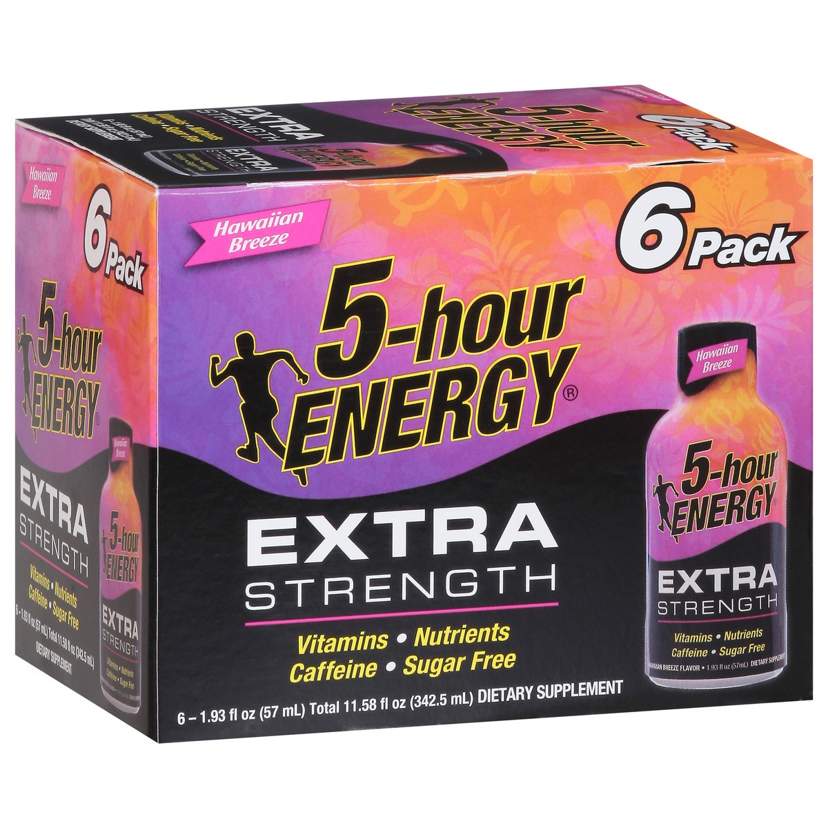 slide 9 of 9, 5-Hour Energy Extra Strength Hawaiian Breeze Energy Shot 6 - 1.93 fl oz Bottles, 6 ct