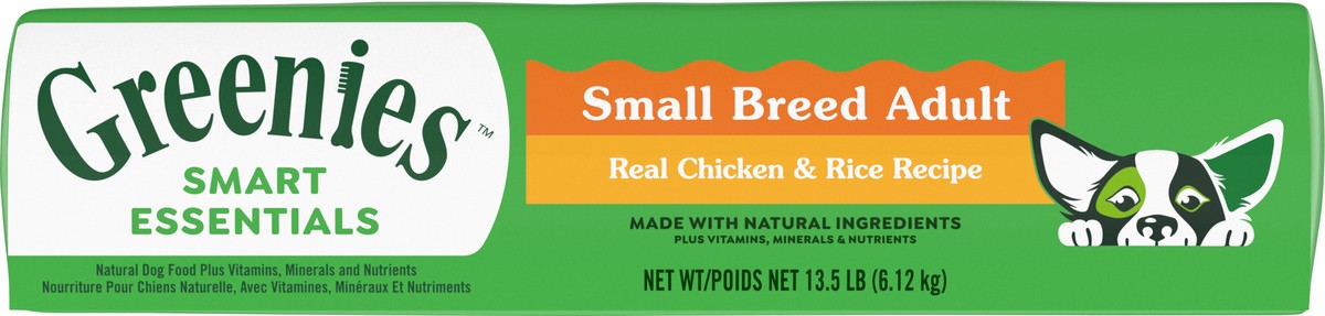 slide 15 of 16, Greenies Smart Essentials Small Breed Adult High Protein Dry Dog Food Real Chicken & Rice Recipe, 13.5 lb. Bag, 13.50 lb