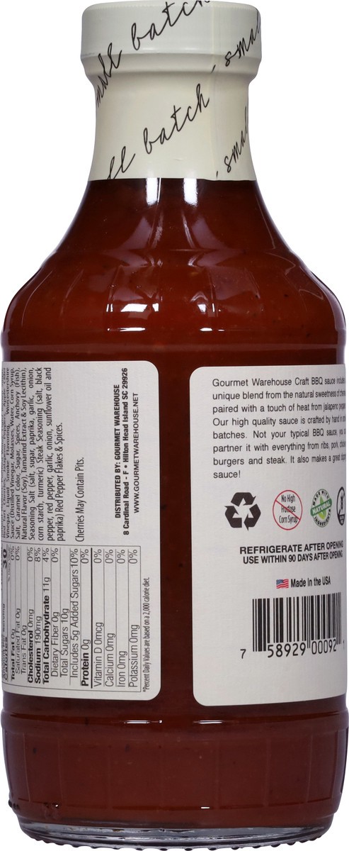 slide 6 of 14, Gourmet Warehouse Cherry Jalapeno BBQ Sauce, 16 oz