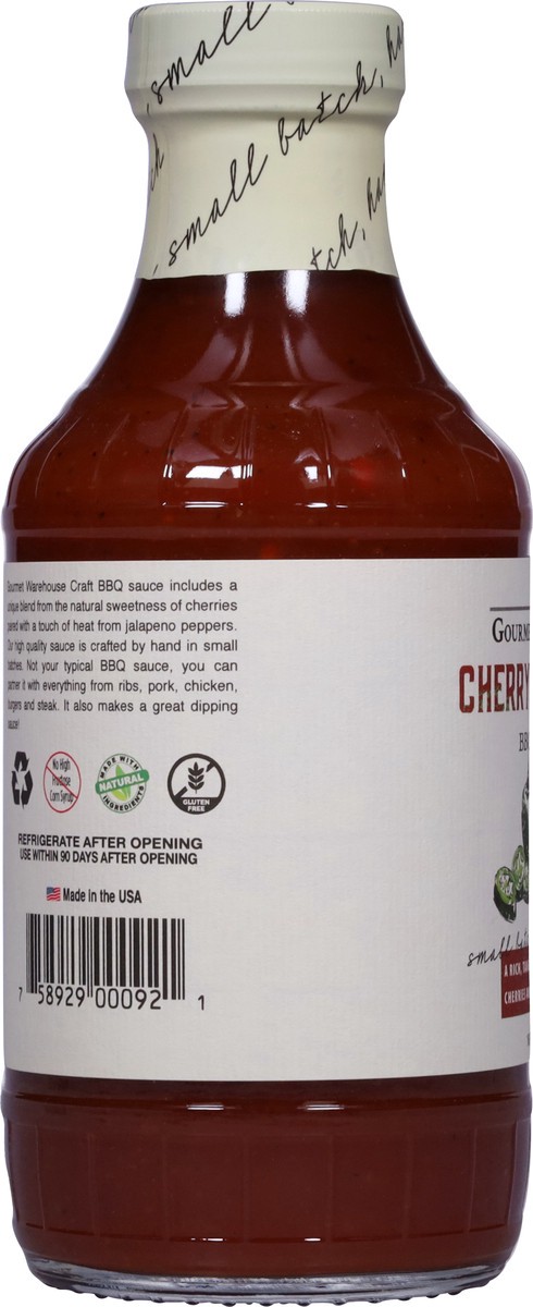 slide 13 of 14, Gourmet Warehouse Cherry Jalapeno BBQ Sauce, 16 oz