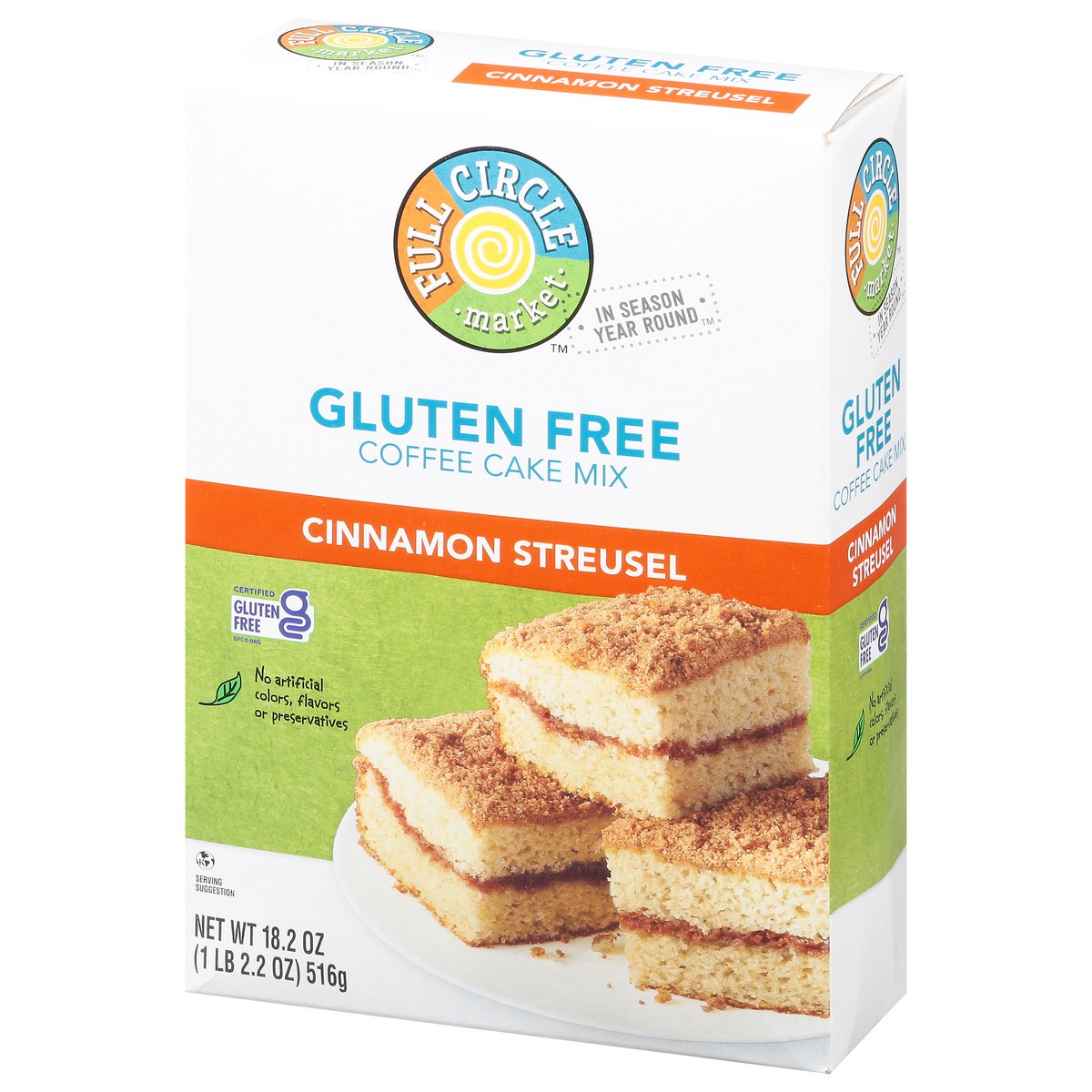 slide 8 of 15, Full Circle Market Gluten Free Cinnamon Streusel Coffee Cake Mix 18.2 oz, 18.2 oz