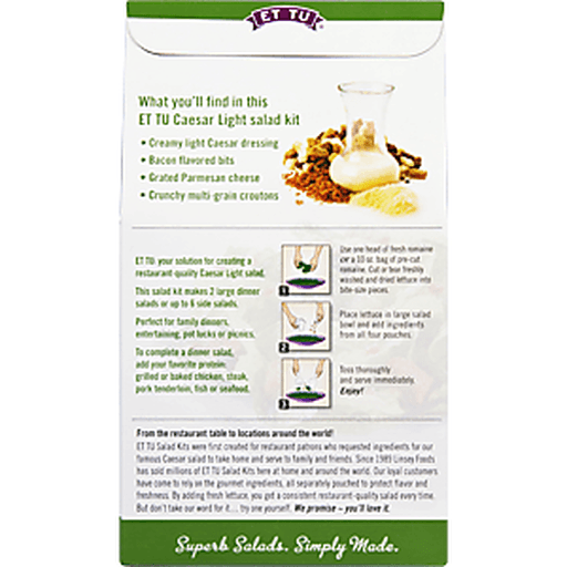 slide 7 of 8, ET TU Spinach Honey Dijon Family Size Salad Kit, 4.7 oz