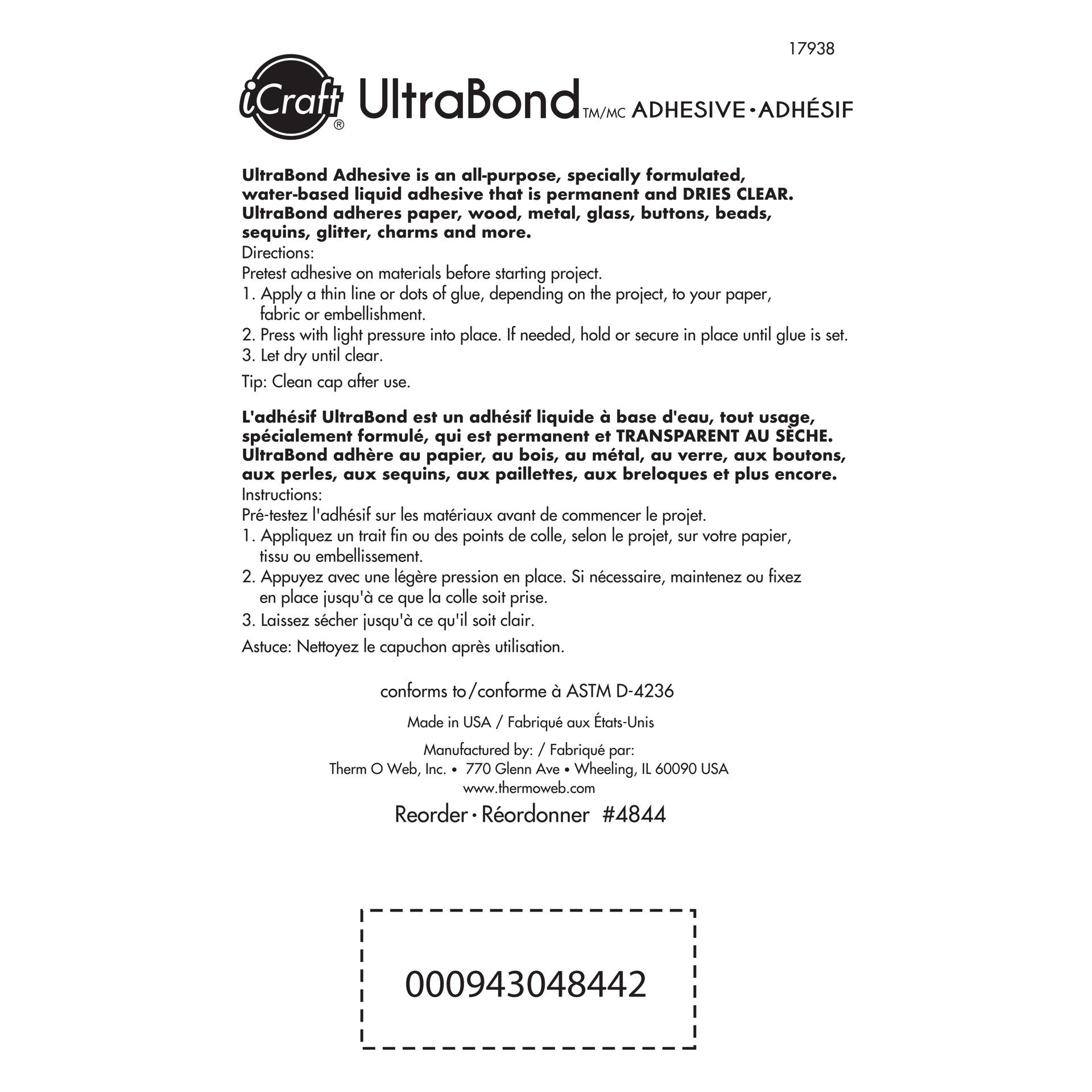 slide 2 of 4, Icraft Ultra Bond Adhesive Glue, 6oz., 6 oz