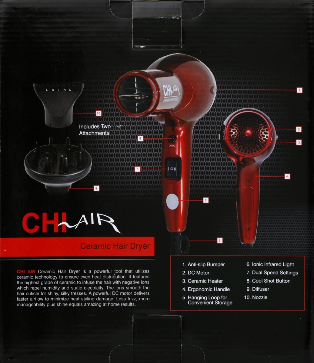 slide 3 of 5, CHI Air Ceramic Fire Red Hair Dryer, 1 ct