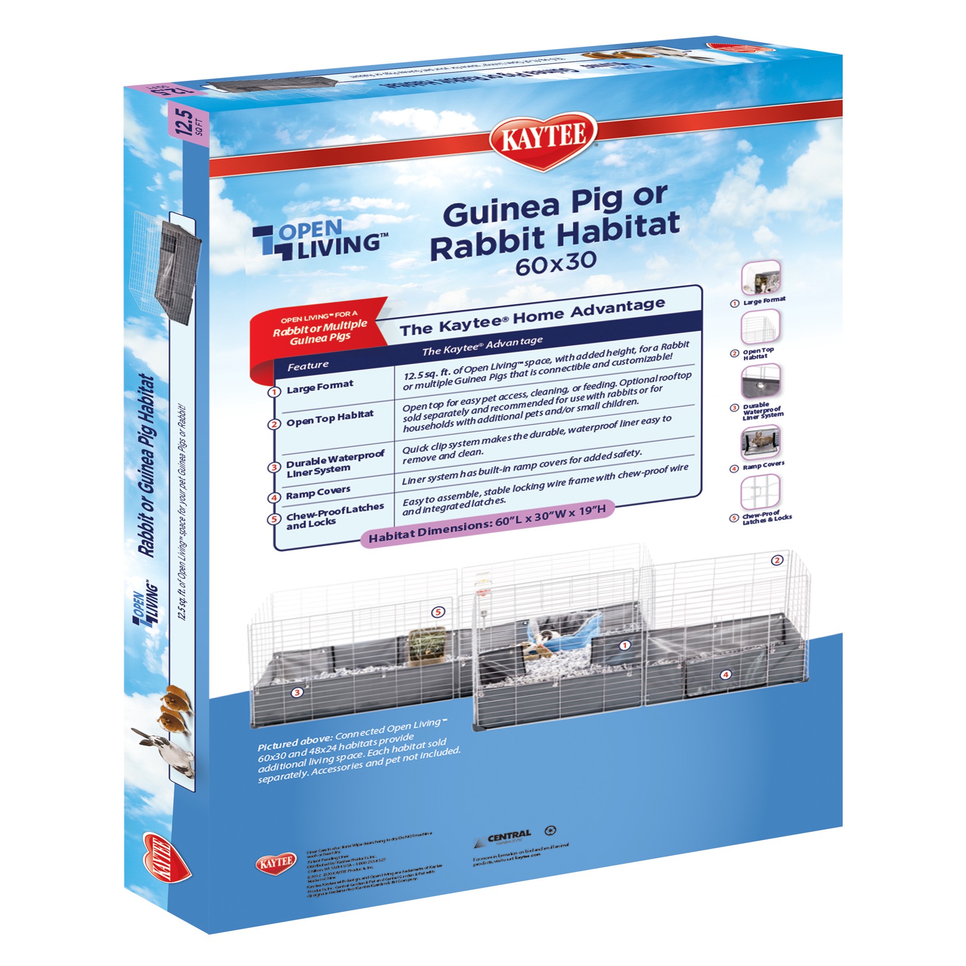 slide 5 of 10, Kaytee Hard Goods Kaytee Open Living Habitat 60" x 30", 1 ct