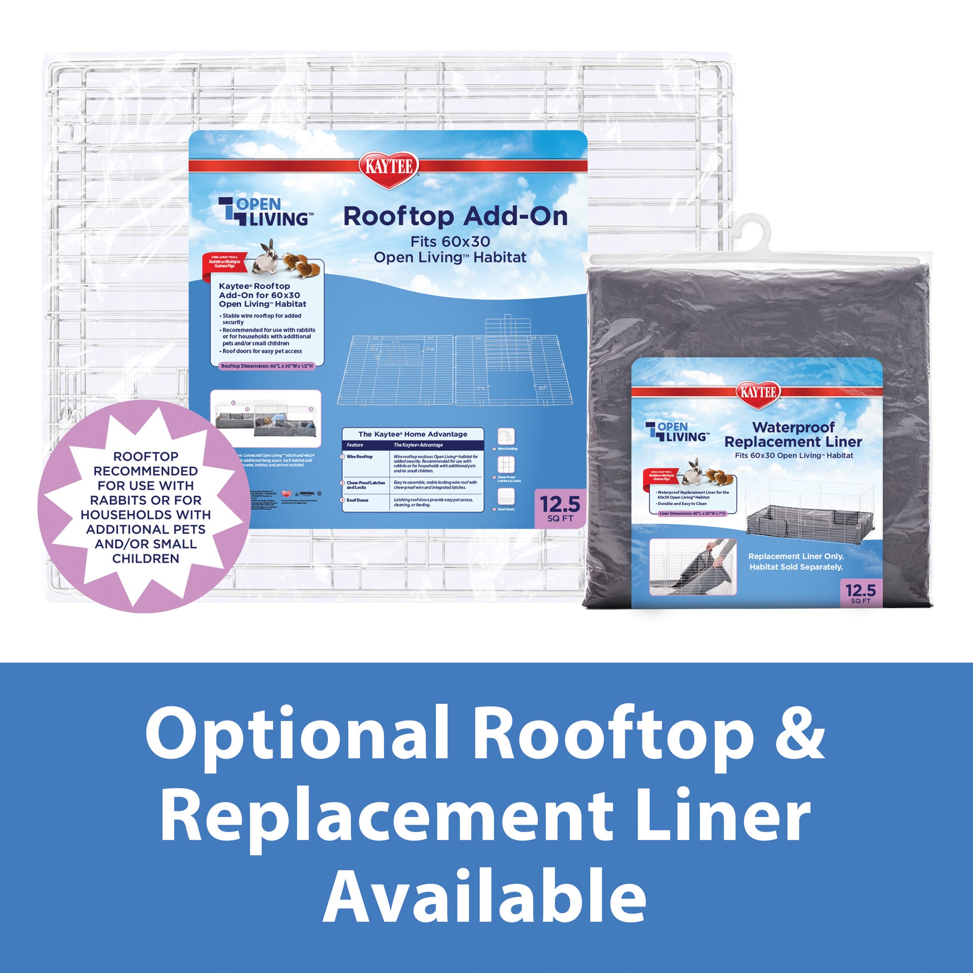 slide 8 of 10, Kaytee Hard Goods Kaytee Open Living Habitat 60" x 30", 1 ct