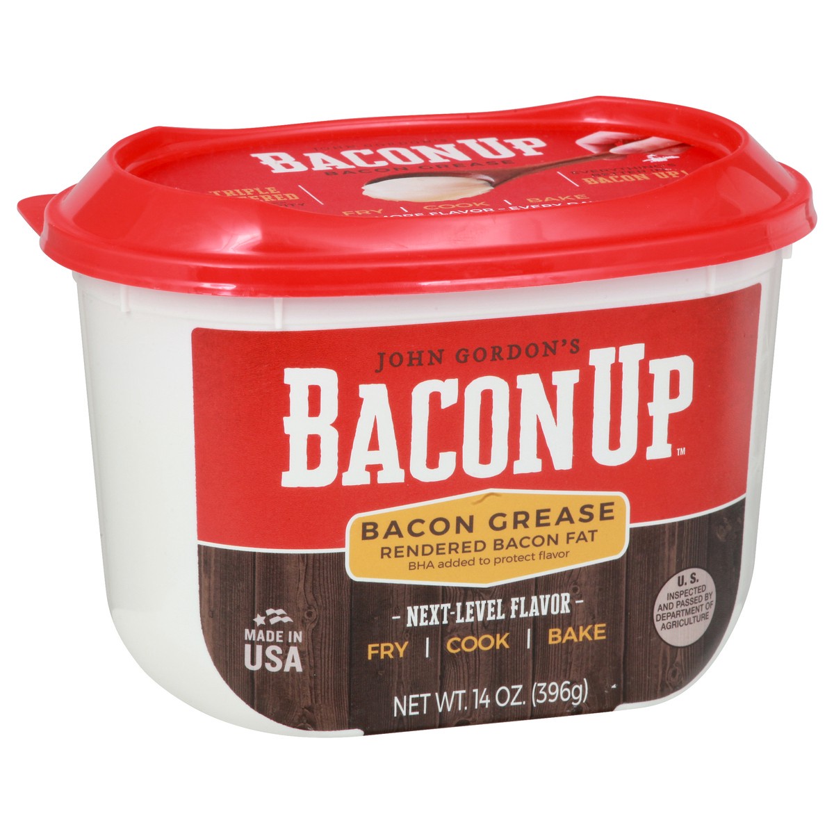 slide 2 of 9, Bacon Up Bacon Grease Rendered Bacon Fat for Frying, 14 oz