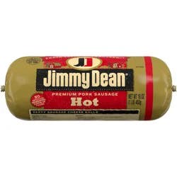 Jimmy Dean Premium Pork Hot Breakfast Sausage Roll, 16 oz