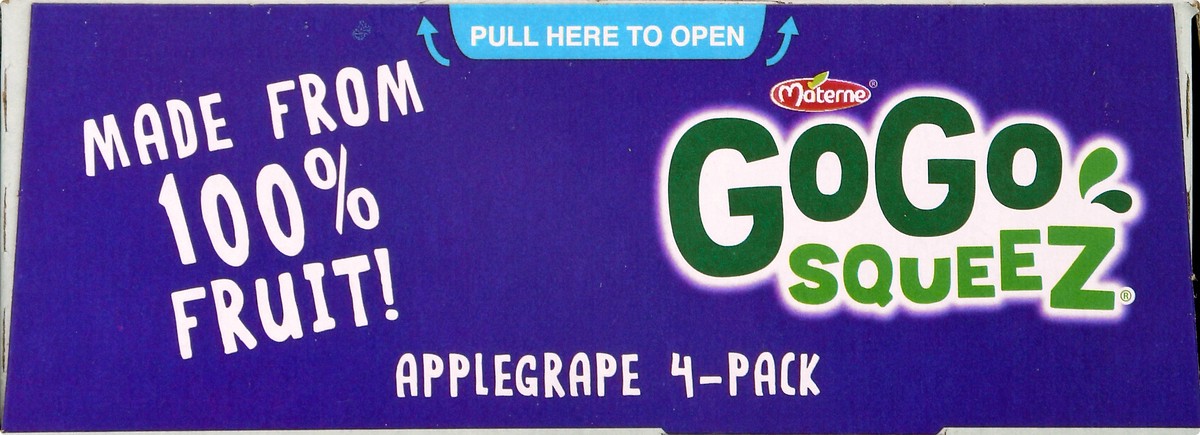 slide 8 of 12, GoGo squeeZ Fruit On The Go No Sugar Added Apple Grape Applesauce 4.0 ea, 4 ct