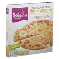 slide 12 of 29, True Goodness Cauliflower Crust Three Cheese Pizza, 11.6 oz