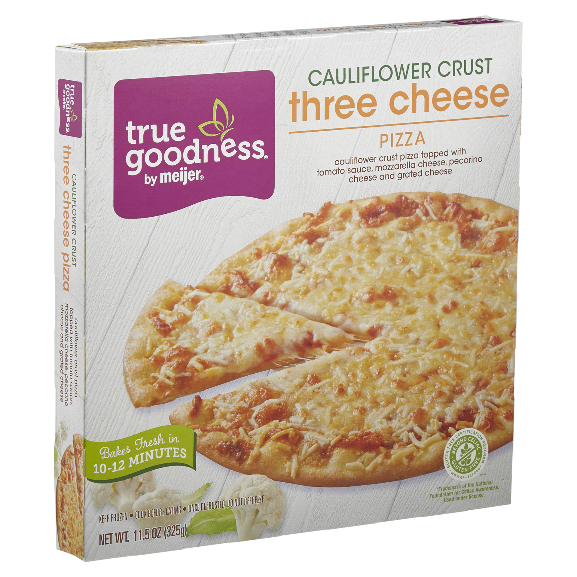 slide 5 of 29, True Goodness Cauliflower Crust Three Cheese Pizza, 11.6 oz
