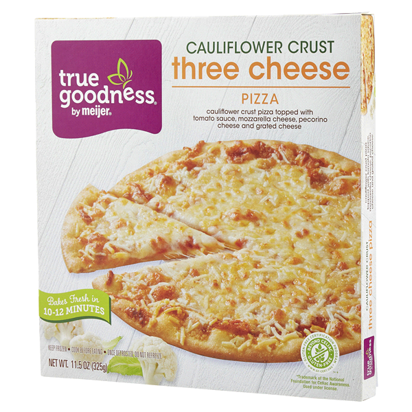 slide 8 of 29, True Goodness Cauliflower Crust Three Cheese Pizza, 11.6 oz